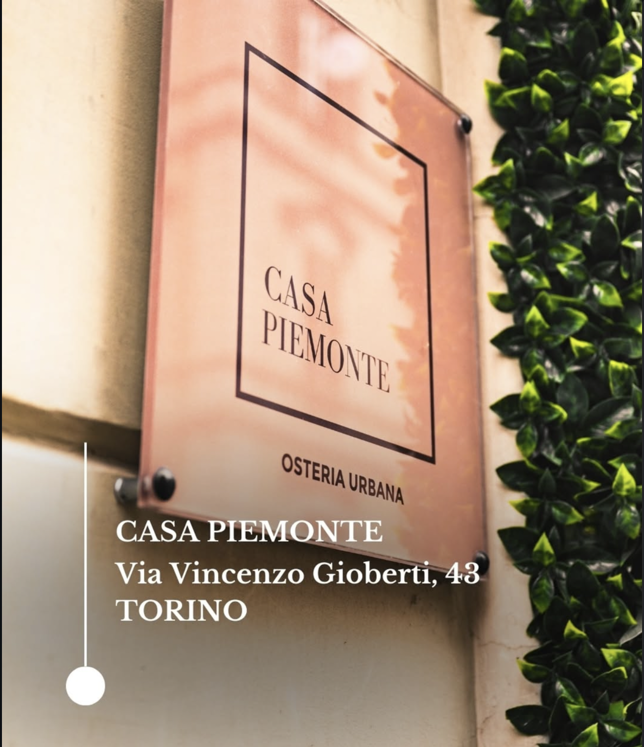 L'insegna di Casa Piemonte Osteria Urbana, Via Vincenzo Gioberti 43 Torino